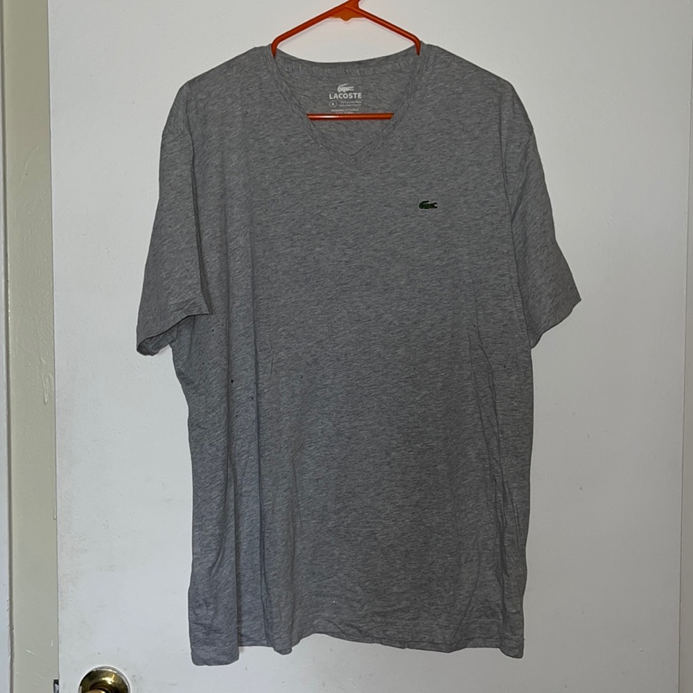 Mens Lacoste vneck tshirt
